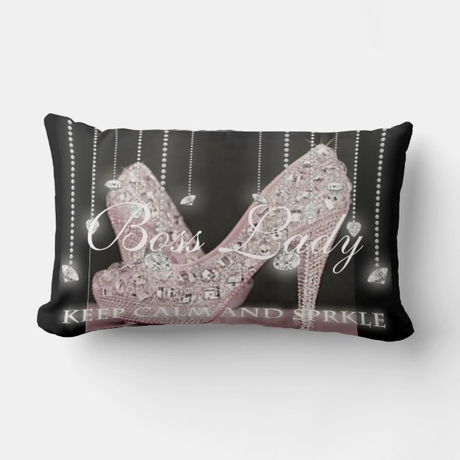 Boss Lady Diamonds High Heel Shoes Pillows (Front)