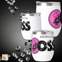 boss lady editable name,crypto mug gift for her 