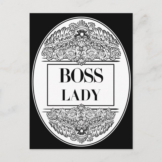 Boss Lady – Elegant Empowerment Postcard (Front)