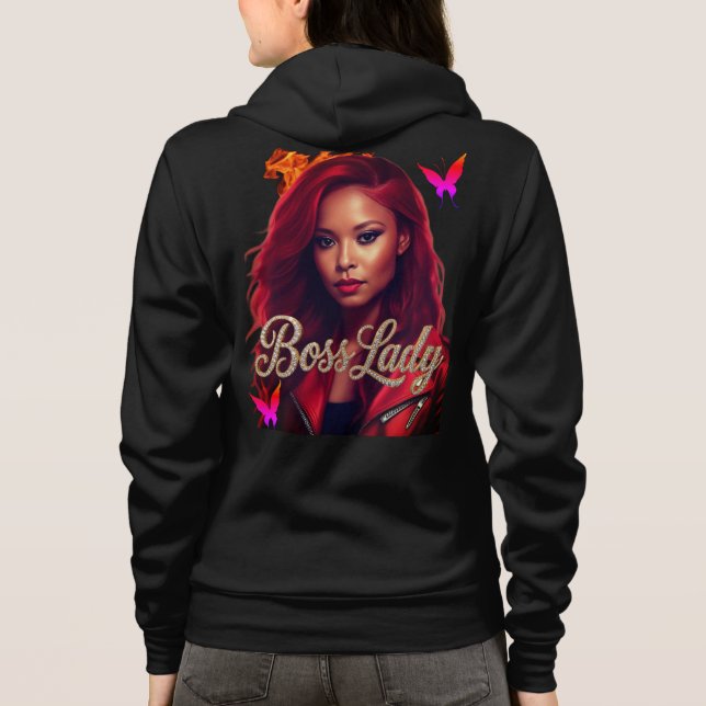 Boss Lady Fire Hoodie (Back)