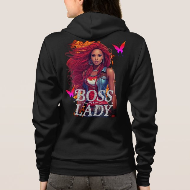 Boss Lady Fire Hoodie (Back)