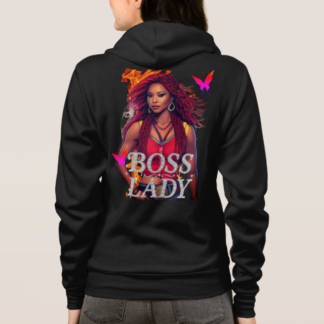 Boss Lady Fire Hoodie (Back)