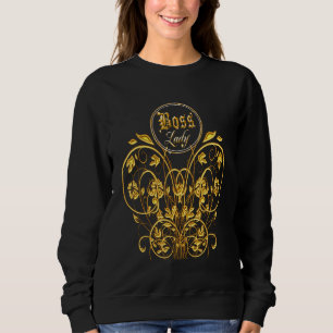 Boss Lady Floral Butterfly Sweatshirt