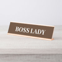 Boss Lady Gift Funny Name Plate Customise