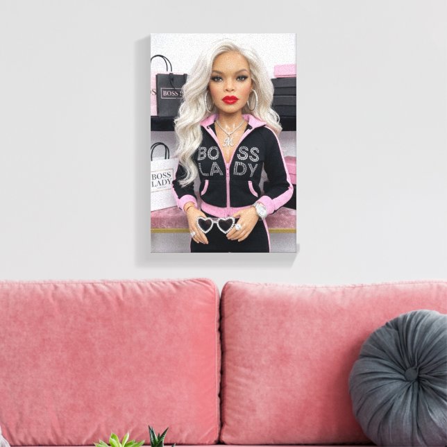 Boss Lady Glam Doll Canvas Print (Insitu(LivingRoom))
