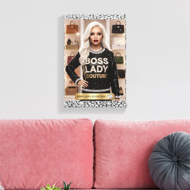 Boss Lady Glam Doll Canvas Print (Insitu(LivingRoom))