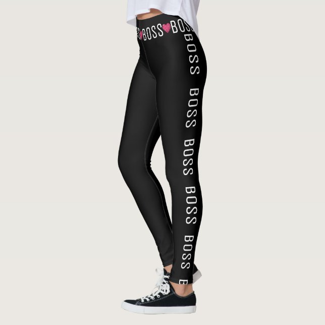 Boss Lady Heart Trim Leggings (Left)