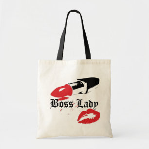 Boss Lady Lipstick and Lips Budget Tote Bag