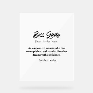 Boss Lady Mug – Empowered Woman Gift, Confidence Acrylic Sign