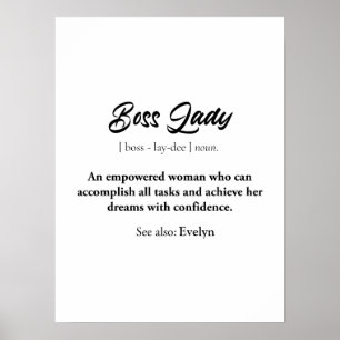 Boss Lady Mug – Empowered Woman Gift, Confidence Poster