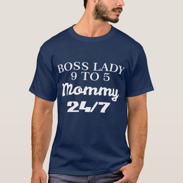 Boss Lady Mummy Womens Mothers Day retro T-Shirt (Front)