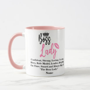 Boss Lady, Personalised Name Gift For Her Mug