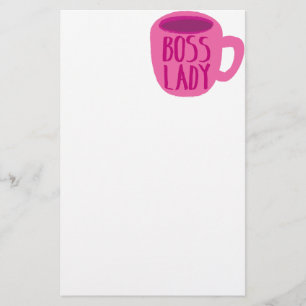 Boss Lady pink Coffee Cup Stationery