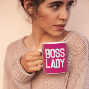 BOSS LADY PINK COFFEE MUG