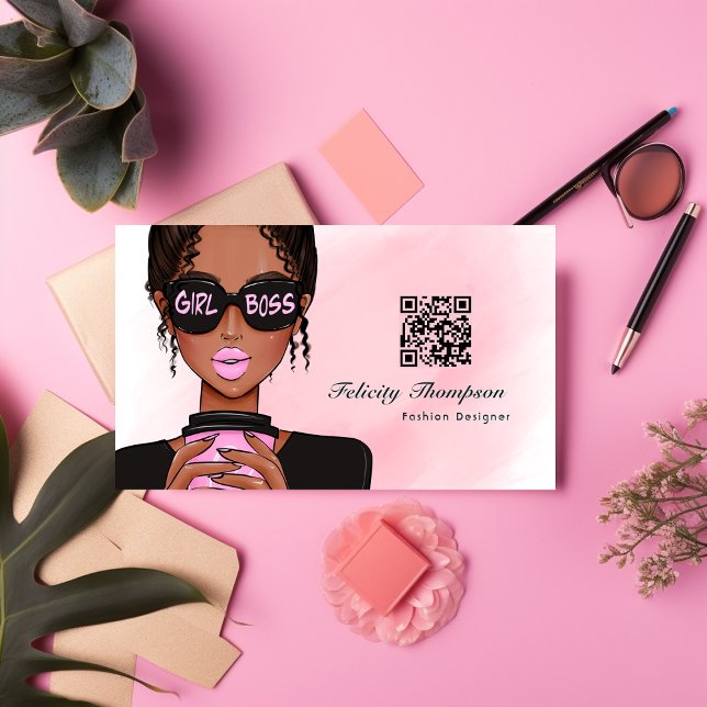 Boss Lady QR Code Business Card (Creator Uploaded)