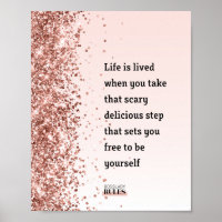 Boss Lady Rose Gold Glitter Motivational Quote