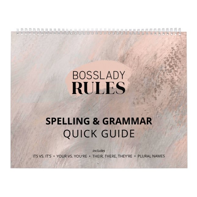 Boss Lady Rules Correct Spelling and Grammar Guide Calendar (Cover)