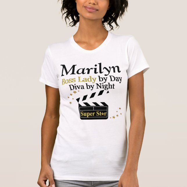 BOSS LADY SUPER STAR PERSONALIZED T SHIRT (Front)
