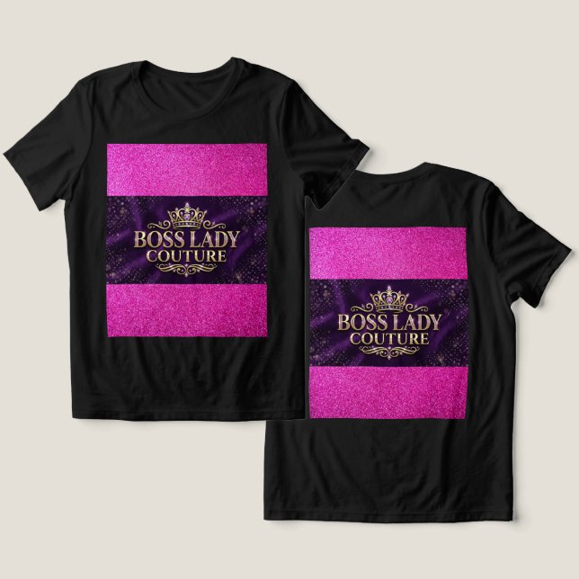 Boss Lady T-Shirt Tri-Blend Shirt (Design Front & Back)