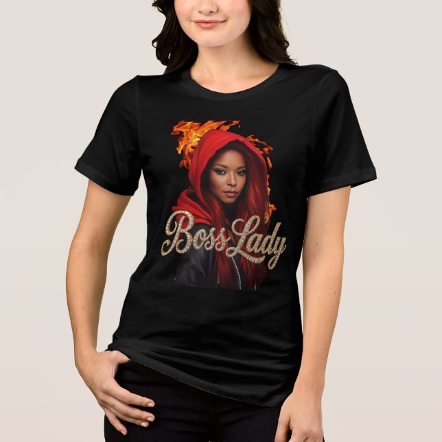 Boss Lady T-Shirt Tri-Blend Shirt (Front)
