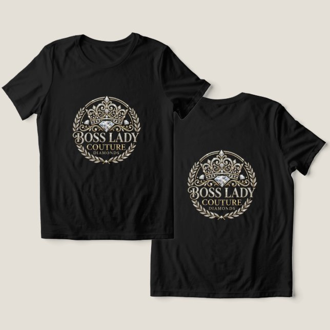Boss Lady T-Shirt Tri-Blend Shirt (Design Front & Back)