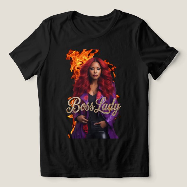 Boss Lady T-Shirt Tri-Blend Shirt (Design Front)