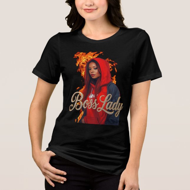 Boss Lady T-Shirt Tri-Blend Shirt (Front)