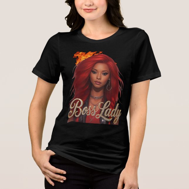 Boss Lady T-Shirt Tri-Blend Shirt (Front)