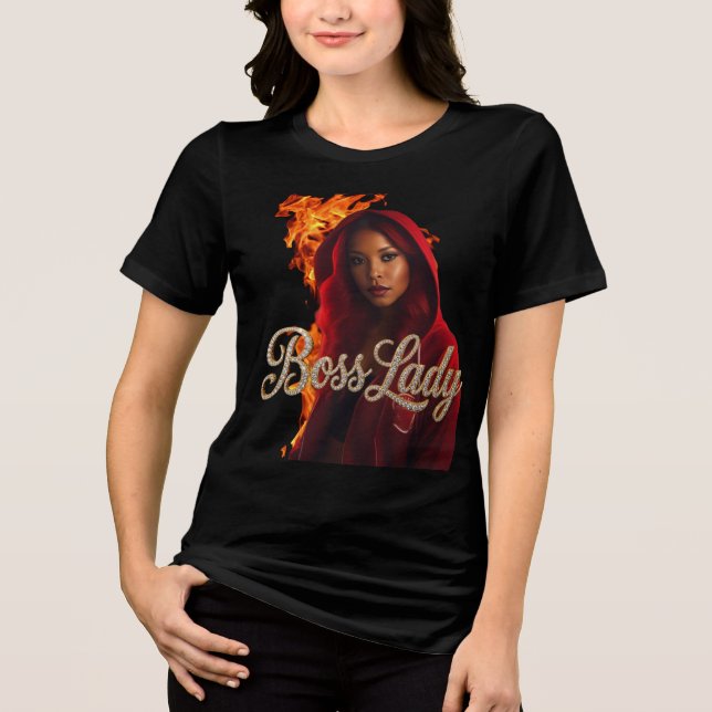 Boss Lady T-Shirt Tri-Blend Shirt (Front)