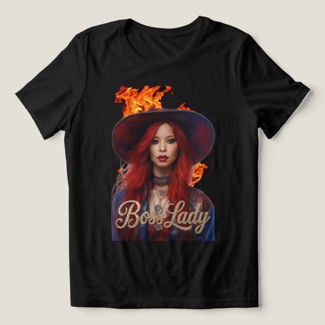 Boss Lady T-Shirt Tri-Blend Shirt (Design Front)