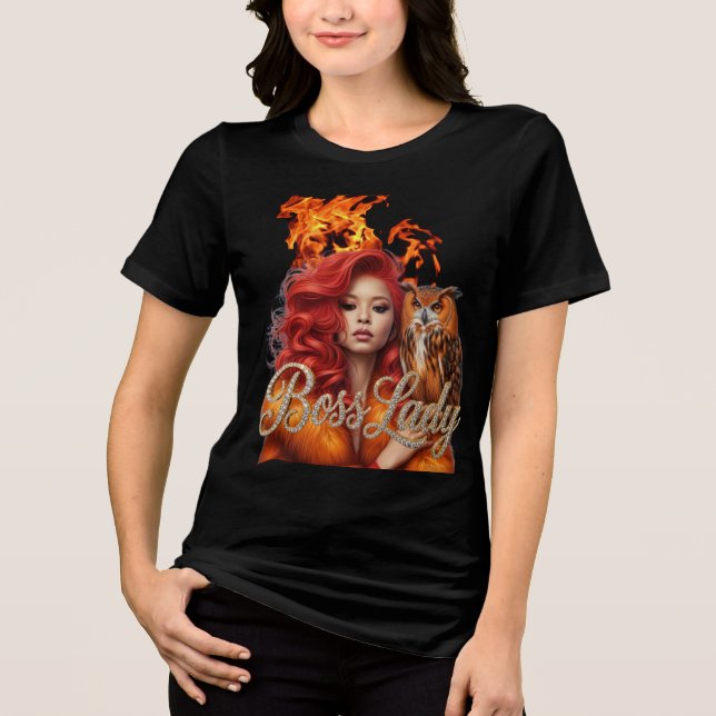 Boss Lady T-Shirt Tri-Blend Shirt (Front)