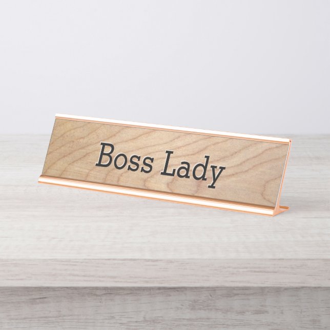 Boss Lady Womens Business Desk Name Plate (Front)