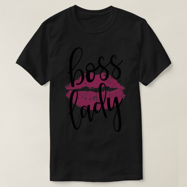 Boss Lady  Working Woman Kissing Lips Pullover  (Design Front)
