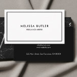 Boss Luxury Minimalist Professional Black White  Business Card<br><div class="desc">In the world of networking, making a memorable first impression is imperative. Our minimalist-style business cards are designed to do just that, encapsulating professionalism and elegance in a sleek, simple design. Tailored for the discerning professional, these cards are a perfect fit for small business owners, consultants, attorneys, hair stylists, and...</div>