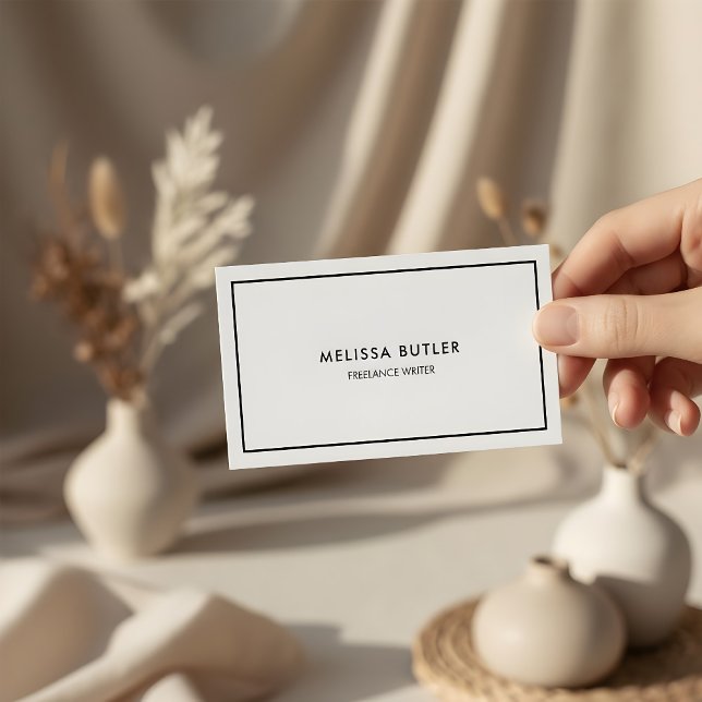 Boss Luxury Minimalist Professional Black White  Business Card (Creator Uploaded)