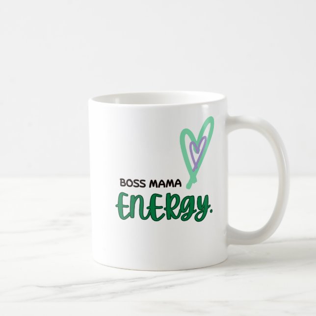 Boss MaMa Energy With Hearts Coffee Mug (Right)