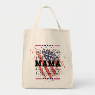 Boss Mama Patriotic Tote Strong Mum Canvas Bag