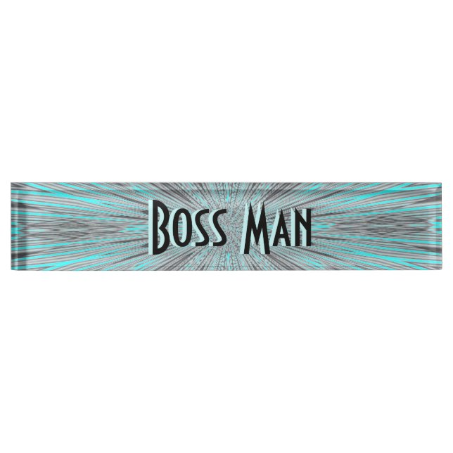 Boss Man Blue Nameplate (Front)