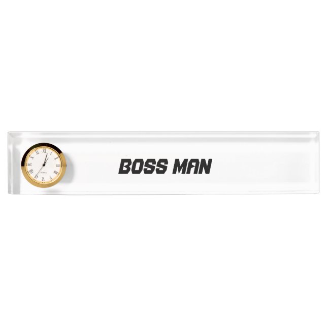 Boss Man Desk Plate (Front)