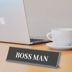 Boss Man Gift Funny Name Plate Customize