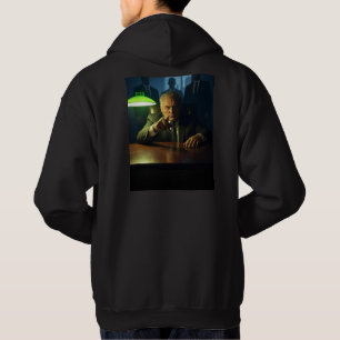 Boss men black hooded sweatshirt back