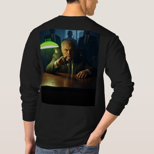 Boss men black long sleeve T-shirt back (Back)