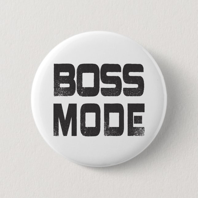 Boss Mode 6 Cm Round Badge (Front)