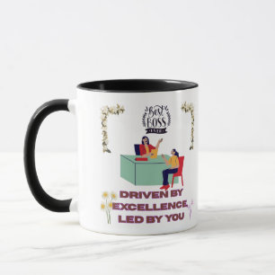 Boss Mode Activated black & white Mug