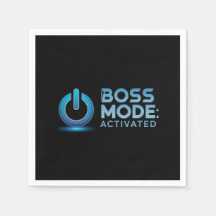 Boss Mode Activated Design: Power Up Your Style Napkin