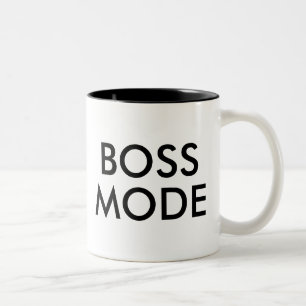 Boss Mode Funny Humour Slogan Office Mug