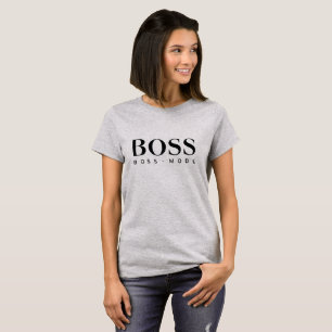 Boss Mode Graphic - Bold Black Design T-Shirt
