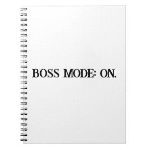 Boss Mode Motivational Women’s Notebook