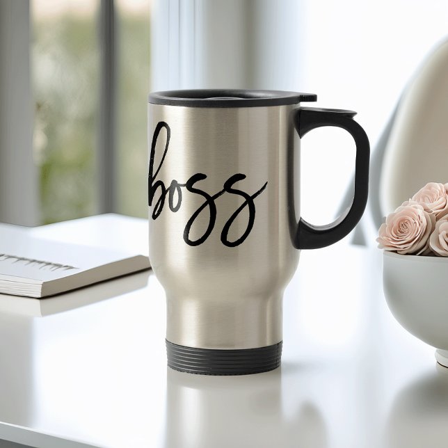 Boss Modern Typography Travel Mug (Creator Uploaded)