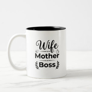 Boss Mum Brews Two-Tone Mug